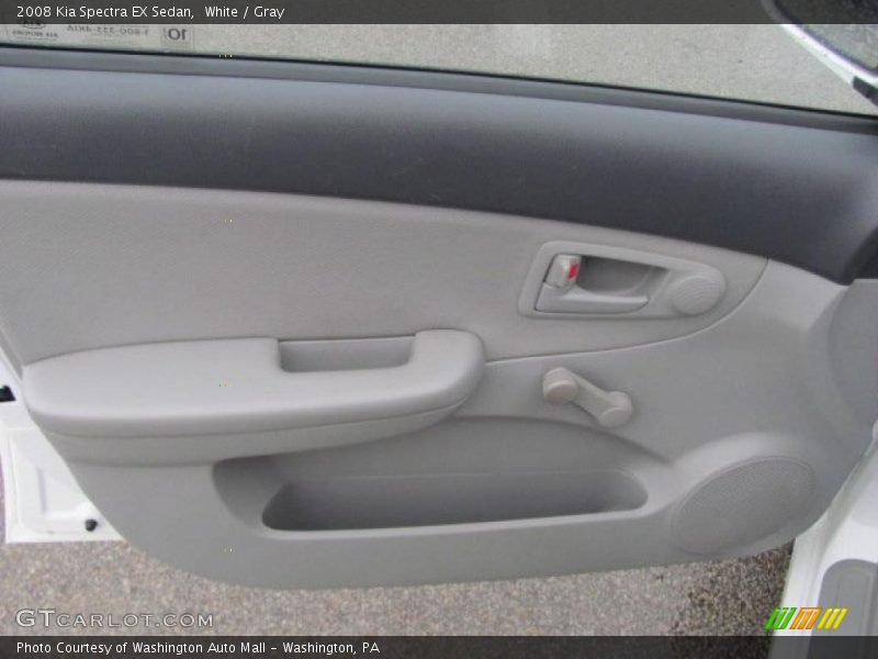 White / Gray 2008 Kia Spectra EX Sedan