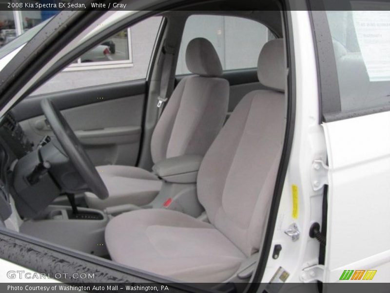 White / Gray 2008 Kia Spectra EX Sedan