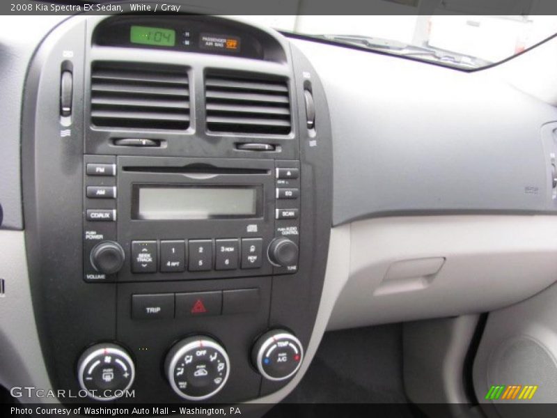 White / Gray 2008 Kia Spectra EX Sedan