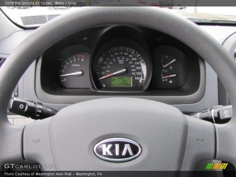 White / Gray 2008 Kia Spectra EX Sedan
