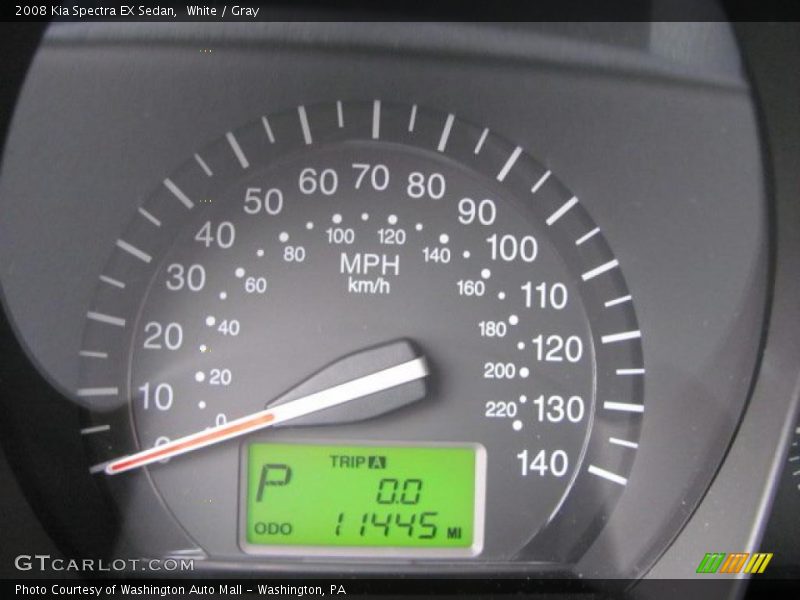 White / Gray 2008 Kia Spectra EX Sedan