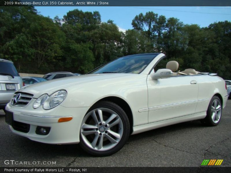 Arctic White / Stone 2009 Mercedes-Benz CLK 350 Cabriolet