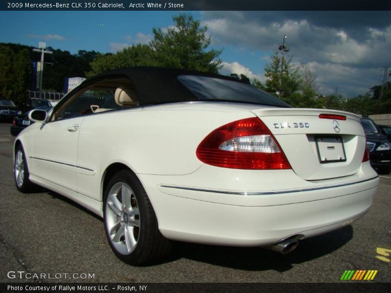 Arctic White / Stone 2009 Mercedes-Benz CLK 350 Cabriolet