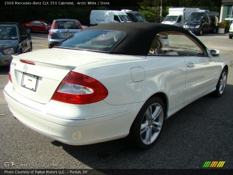 Arctic White / Stone 2009 Mercedes-Benz CLK 350 Cabriolet