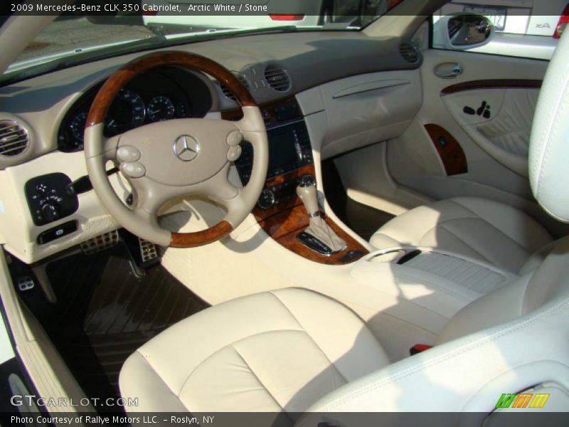 Arctic White / Stone 2009 Mercedes-Benz CLK 350 Cabriolet