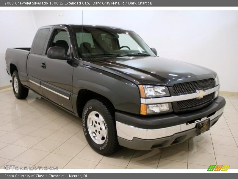 Dark Gray Metallic / Dark Charcoal 2003 Chevrolet Silverado 1500 LS Extended Cab