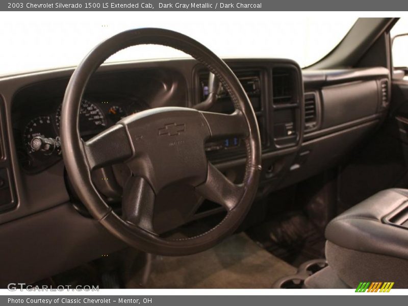 Dark Gray Metallic / Dark Charcoal 2003 Chevrolet Silverado 1500 LS Extended Cab