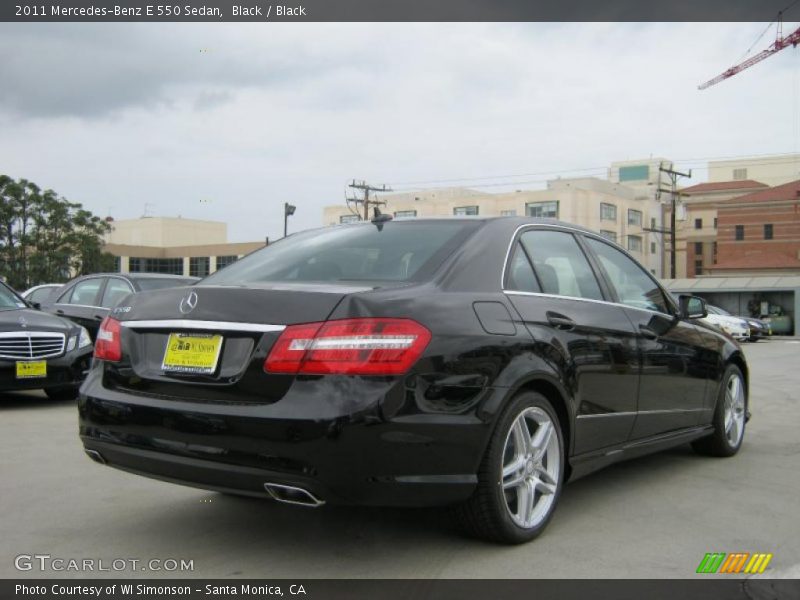 Black / Black 2011 Mercedes-Benz E 550 Sedan