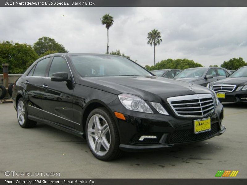 Black / Black 2011 Mercedes-Benz E 550 Sedan
