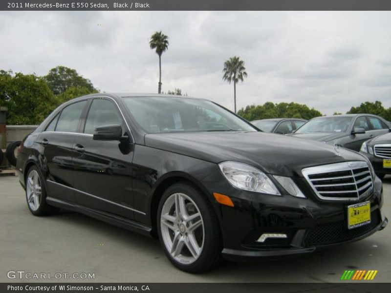 Black / Black 2011 Mercedes-Benz E 550 Sedan