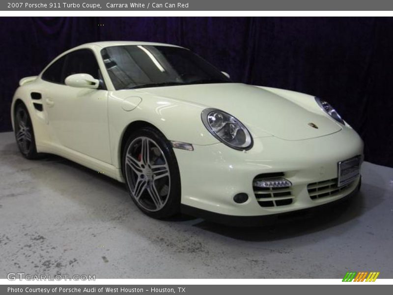 Carrara White / Can Can Red 2007 Porsche 911 Turbo Coupe