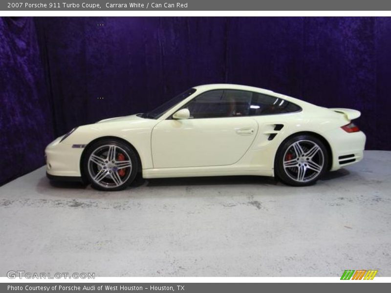 Carrara White / Can Can Red 2007 Porsche 911 Turbo Coupe