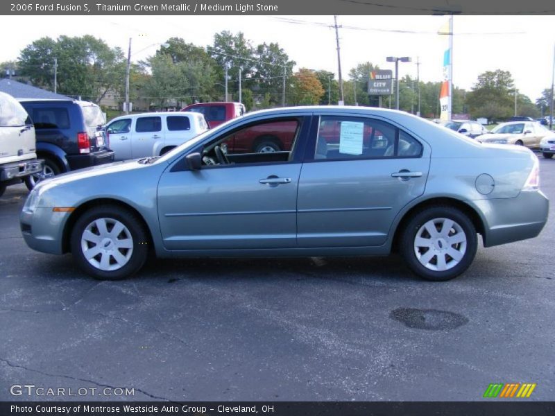 Titanium Green Metallic / Medium Light Stone 2006 Ford Fusion S