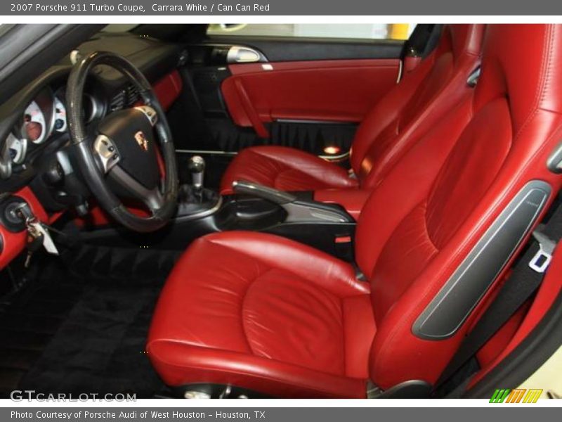 Carrara White / Can Can Red 2007 Porsche 911 Turbo Coupe