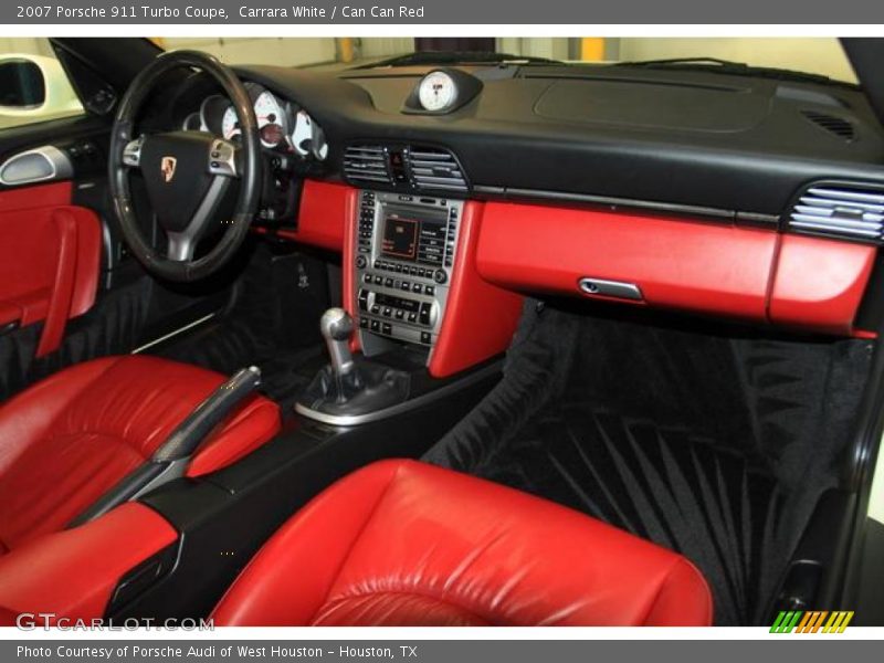 Carrara White / Can Can Red 2007 Porsche 911 Turbo Coupe