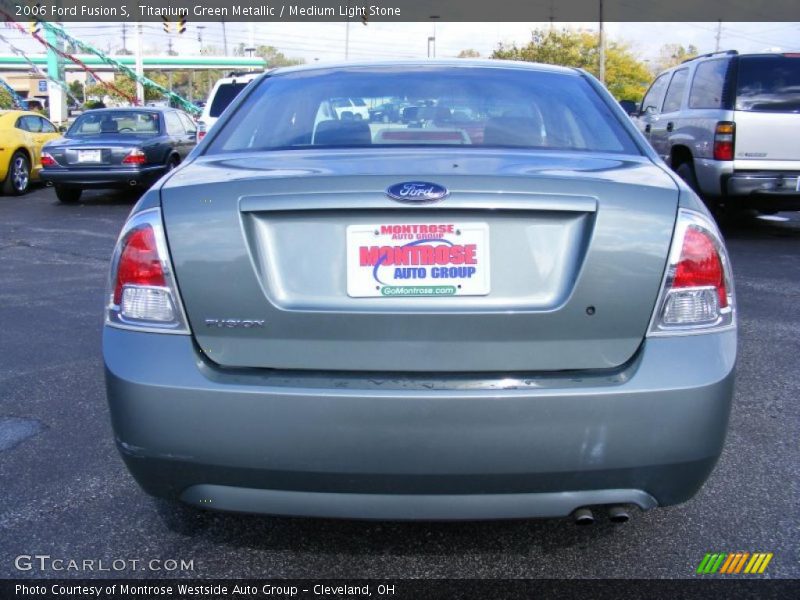 Titanium Green Metallic / Medium Light Stone 2006 Ford Fusion S