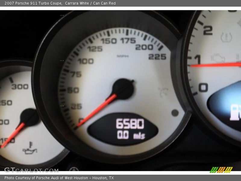 Carrara White / Can Can Red 2007 Porsche 911 Turbo Coupe