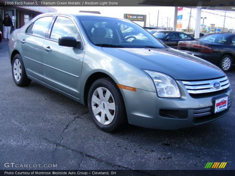 Titanium Green Metallic / Medium Light Stone 2006 Ford Fusion S