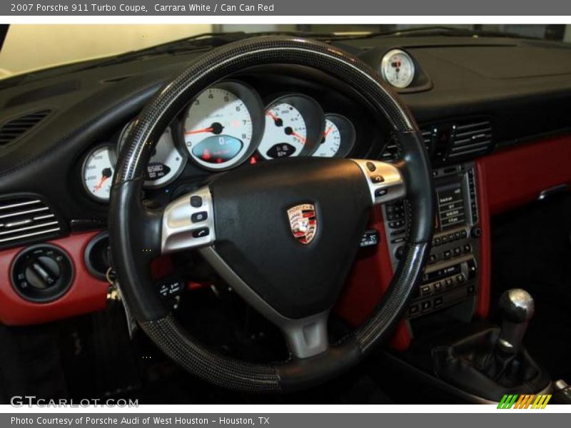 Carrara White / Can Can Red 2007 Porsche 911 Turbo Coupe