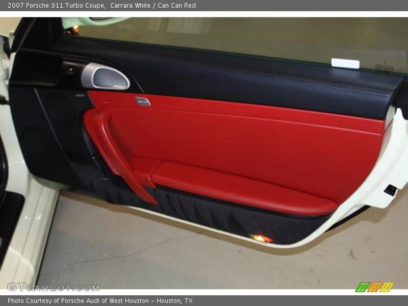Carrara White / Can Can Red 2007 Porsche 911 Turbo Coupe