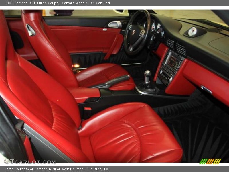 Carrara White / Can Can Red 2007 Porsche 911 Turbo Coupe