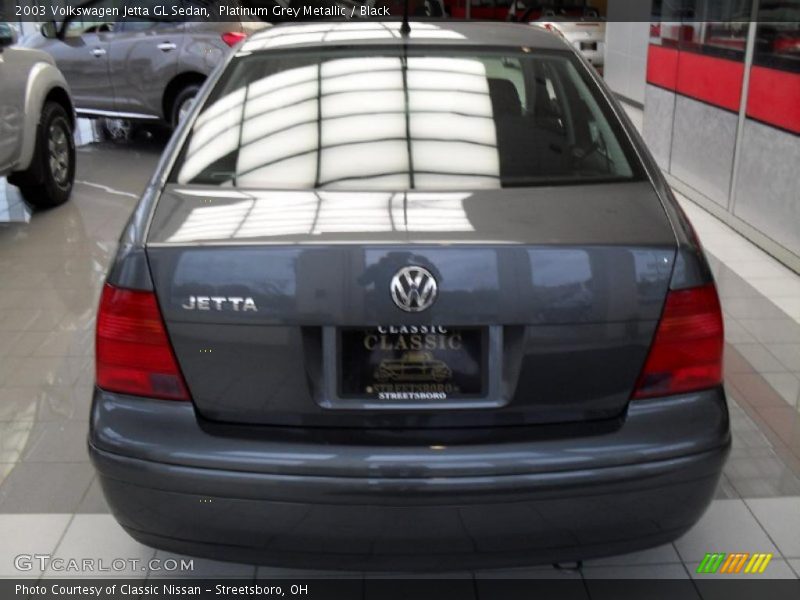 Platinum Grey Metallic / Black 2003 Volkswagen Jetta GL Sedan