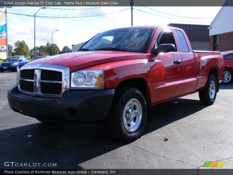 Flame Red / Medium Slate Gray 2006 Dodge Dakota ST Club Cab
