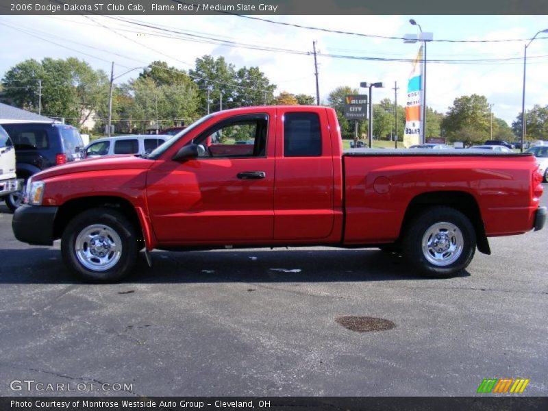 Flame Red / Medium Slate Gray 2006 Dodge Dakota ST Club Cab