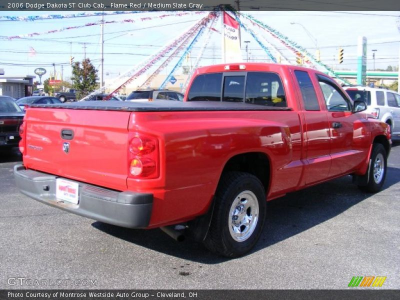 Flame Red / Medium Slate Gray 2006 Dodge Dakota ST Club Cab