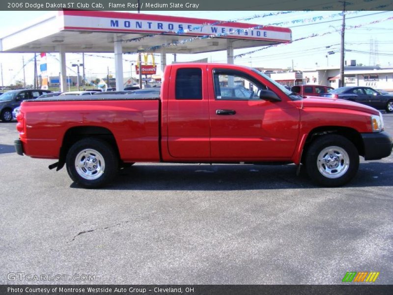 Flame Red / Medium Slate Gray 2006 Dodge Dakota ST Club Cab