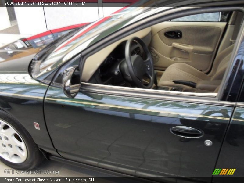 Green / Tan 2000 Saturn S Series SL2 Sedan