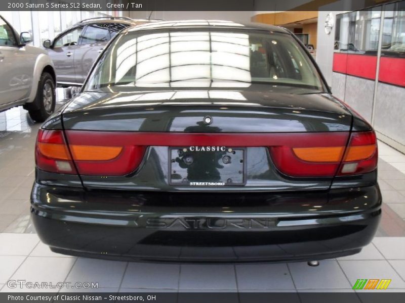 Green / Tan 2000 Saturn S Series SL2 Sedan