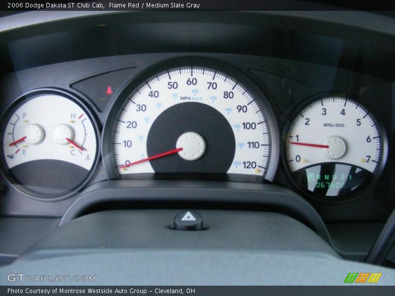 Flame Red / Medium Slate Gray 2006 Dodge Dakota ST Club Cab