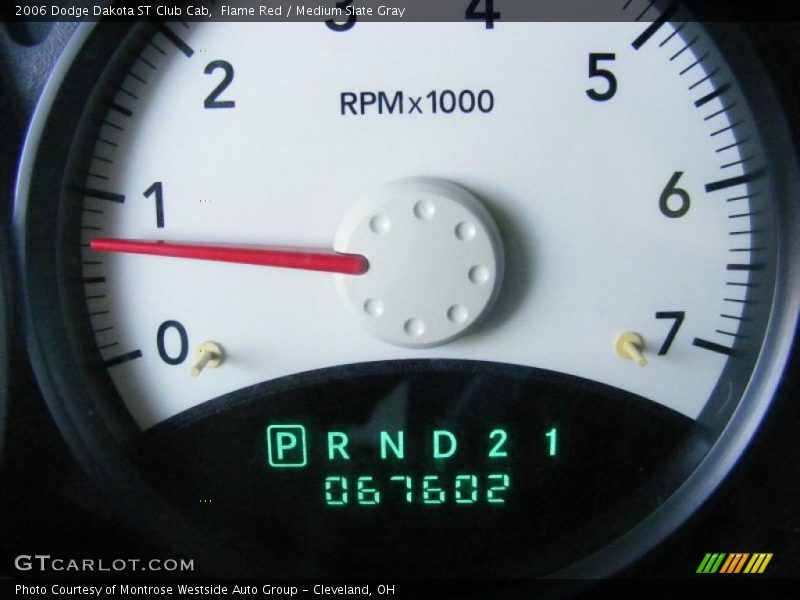 Flame Red / Medium Slate Gray 2006 Dodge Dakota ST Club Cab
