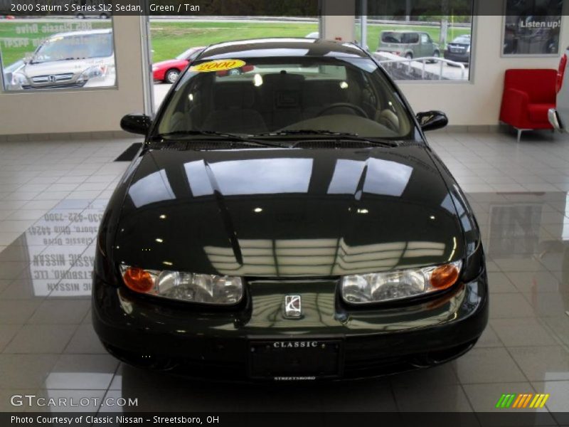 Green / Tan 2000 Saturn S Series SL2 Sedan
