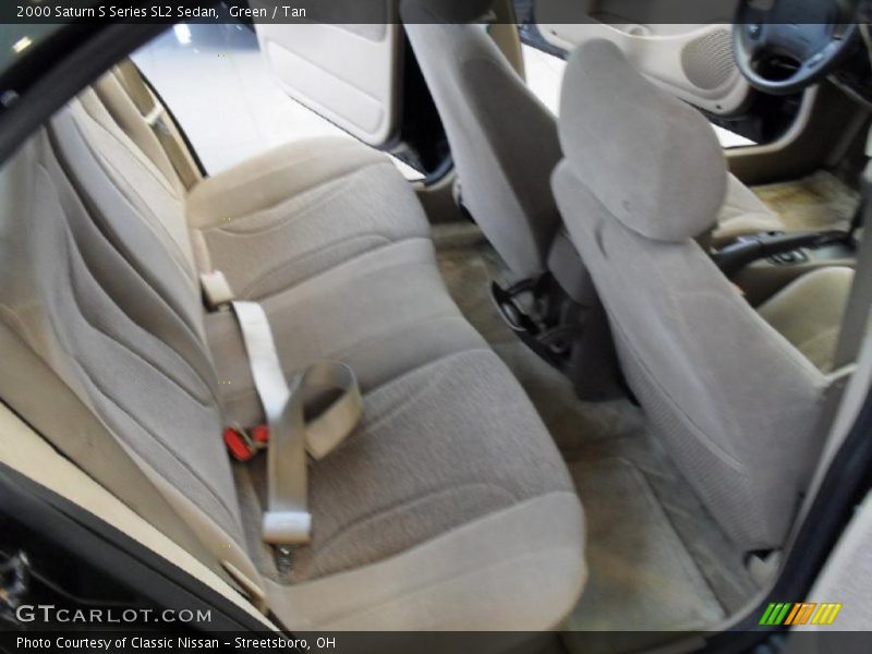 Green / Tan 2000 Saturn S Series SL2 Sedan