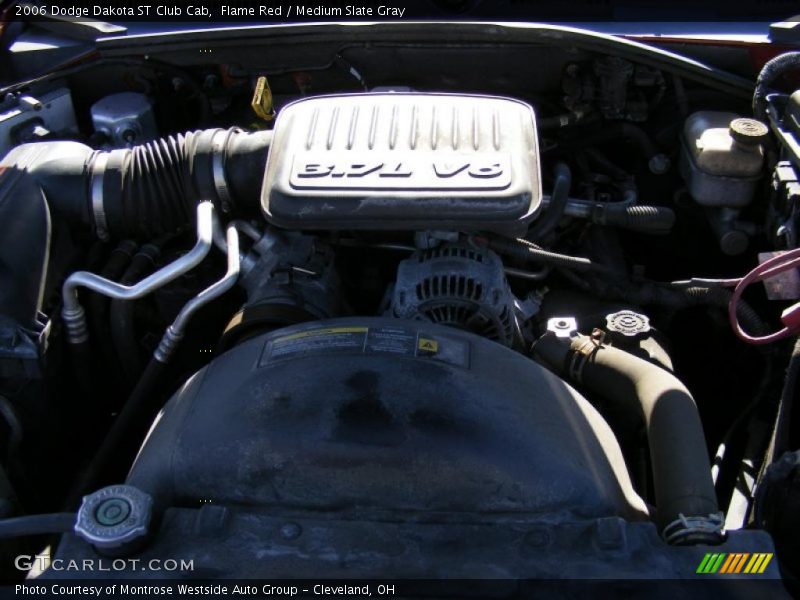 Flame Red / Medium Slate Gray 2006 Dodge Dakota ST Club Cab