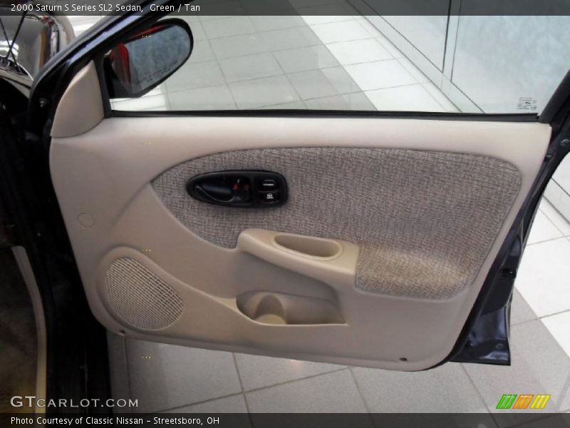 Green / Tan 2000 Saturn S Series SL2 Sedan
