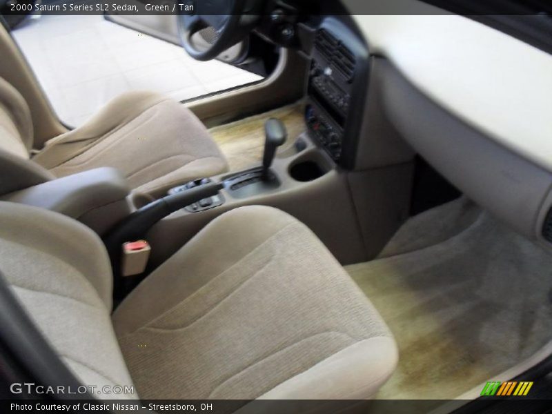 Green / Tan 2000 Saturn S Series SL2 Sedan