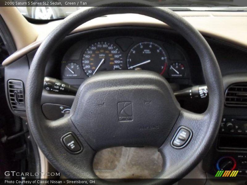 Green / Tan 2000 Saturn S Series SL2 Sedan