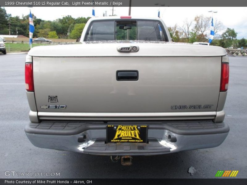 Light Pewter Metallic / Beige 1999 Chevrolet S10 LS Regular Cab