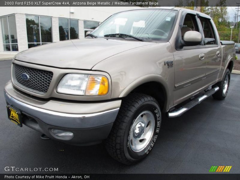 Arizona Beige Metallic / Medium Parchment Beige 2003 Ford F150 XLT SuperCrew 4x4