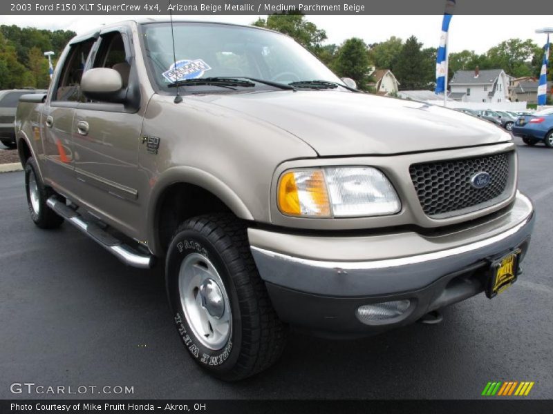 Arizona Beige Metallic / Medium Parchment Beige 2003 Ford F150 XLT SuperCrew 4x4