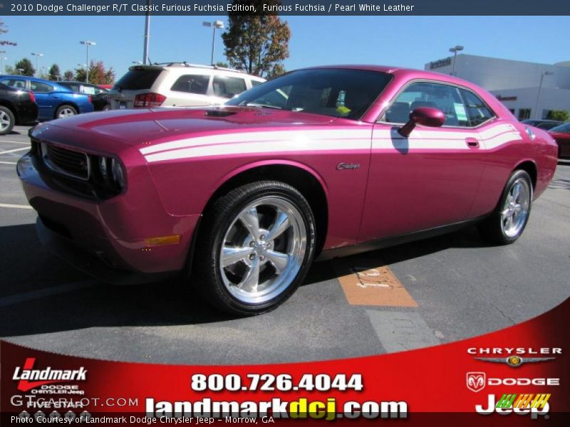 Furious Fuchsia / Pearl White Leather 2010 Dodge Challenger R/T Classic Furious Fuchsia Edition