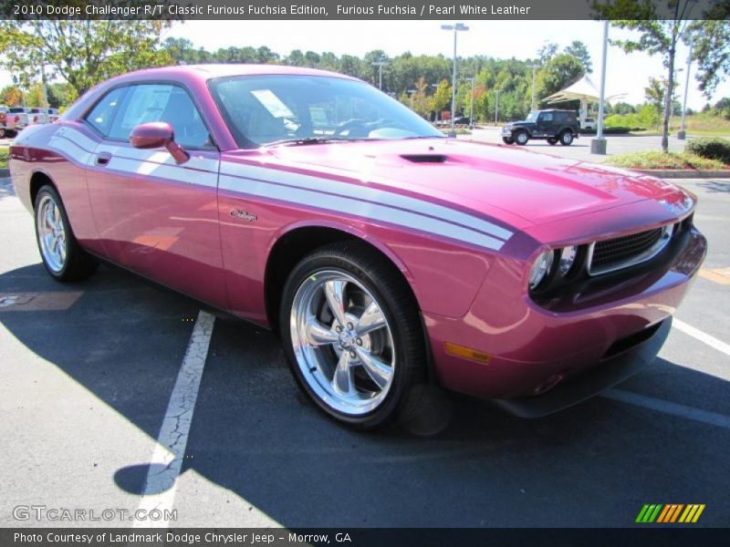 Furious Fuchsia / Pearl White Leather 2010 Dodge Challenger R/T Classic Furious Fuchsia Edition