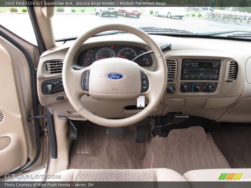 Arizona Beige Metallic / Medium Parchment Beige 2003 Ford F150 XLT SuperCrew 4x4