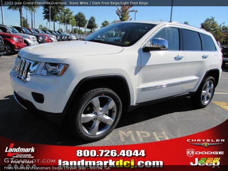 Stone White / Dark Frost Beige/Light Frost Beige 2011 Jeep Grand Cherokee Overland
