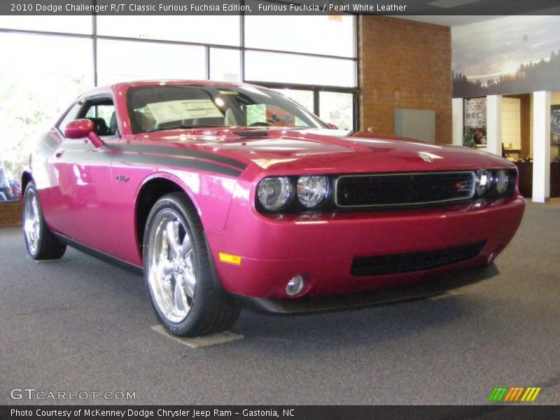 Furious Fuchsia / Pearl White Leather 2010 Dodge Challenger R/T Classic Furious Fuchsia Edition