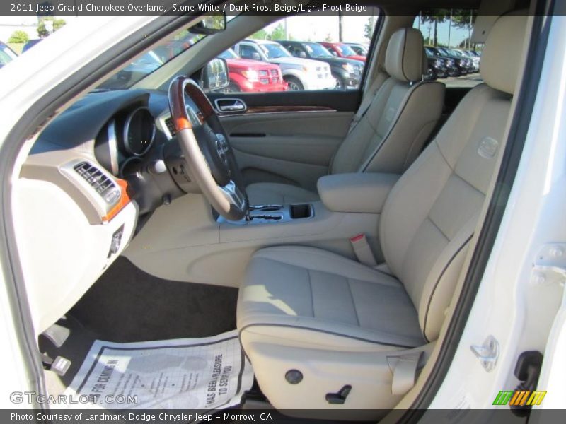 Stone White / Dark Frost Beige/Light Frost Beige 2011 Jeep Grand Cherokee Overland