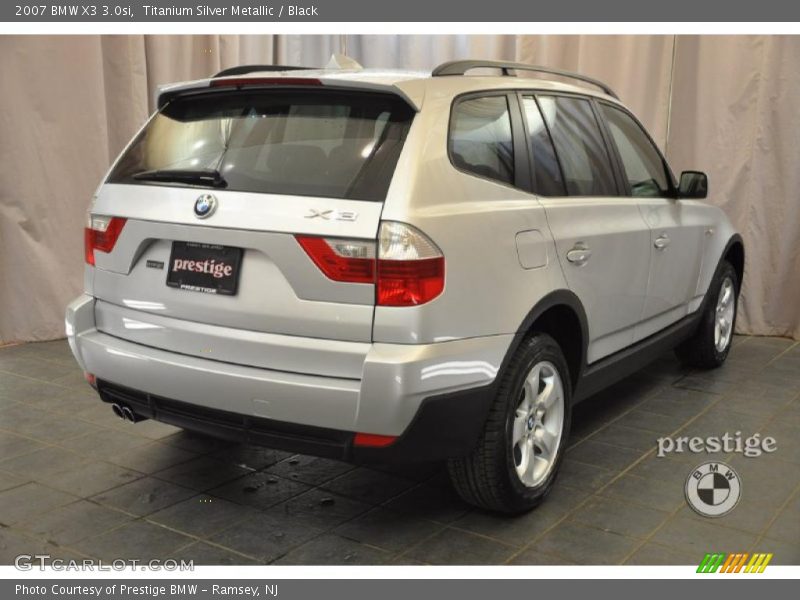 Titanium Silver Metallic / Black 2007 BMW X3 3.0si